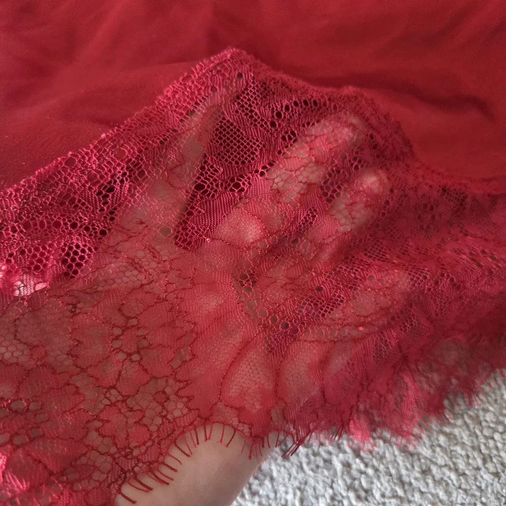 Elegant Victoria’s Secret Red Satin Lace Lingerie Set M | Babydoll & Shorts - Picture 6 of 10